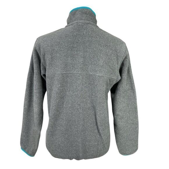Patagonia Synchilla Women's Pullover Snap T Fleece Jacket Gray & Teal Size XS - Picture 4 of 8
